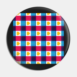 Polyberry Plaid - Polyamory Pride - New Colors - Pattern B Pin