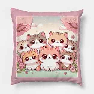Kawaii Cats Pillow