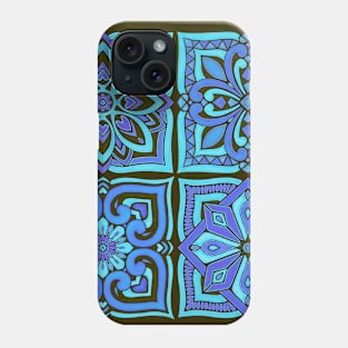 Moroccan Tiles - cornflower blue Phone Case