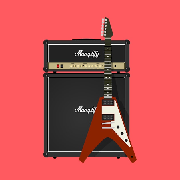 Mamplifier and Flying V by d13design