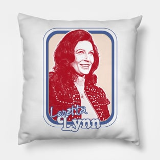 Loretta Lynn // Retro Style Country Music Fan Art Design Pillow