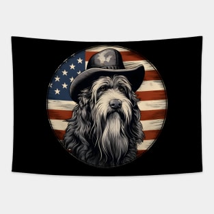 Bearded Collie 4th of July Tapestry