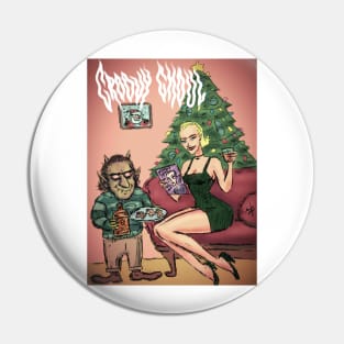 Groovy Ghoul Cozy Christmas Pin