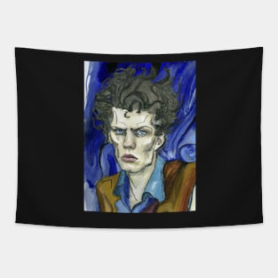 Austin Osman Spare painting in his own style impressionist surrealism Tapestry