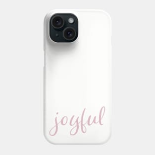 Pink Joyful Christmas Holiday Script Modern Trendy Design Phone Case