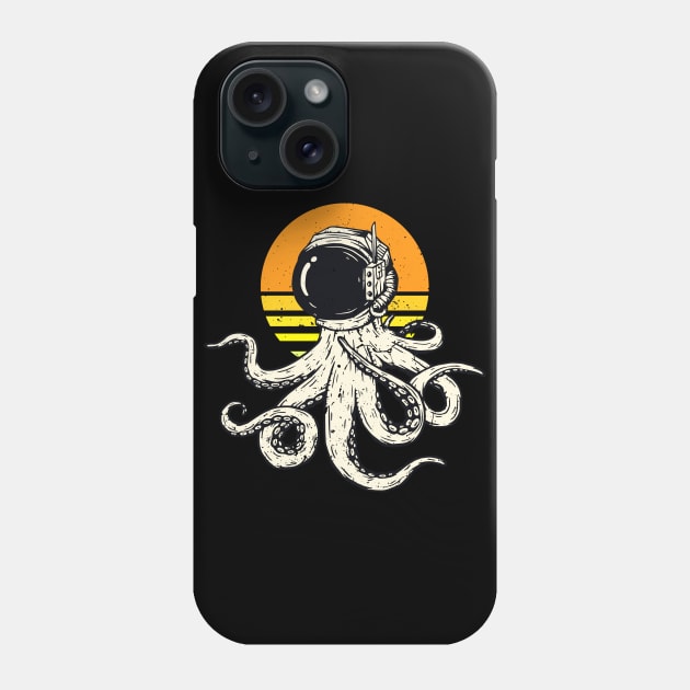 Octopus Space Astronaut Phone Case by edwardechoblue