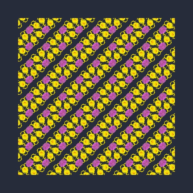 Floral yellow-lilac pattern by Evgeniya