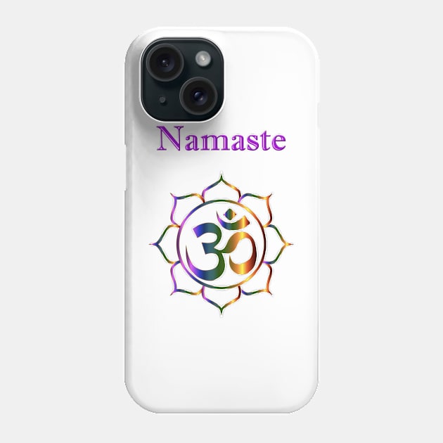 Namaste Yoga and Meditation Design Phone Case by sarahwainwright