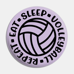 Eat Sleep Volleyball Repeat Girls Boys Cute Funny Pin