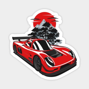 Red Ultima GTR Mountains Magnet