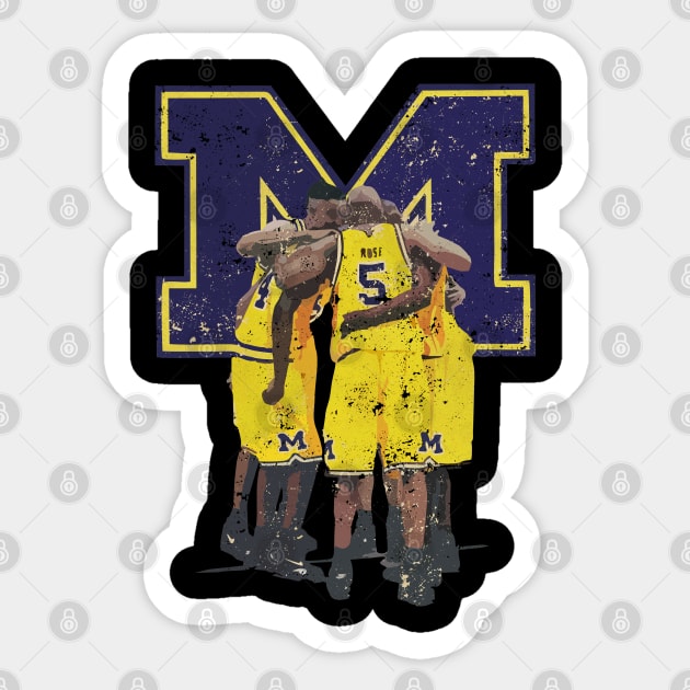 FAB FIVE #322 Vintage Style - Fab Five Art Drawing - Sticker | TeePublic