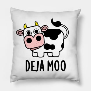 Deja Moo Cute Cow Pun Pillow