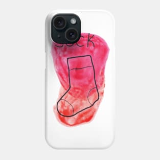 Red Watercolor Sock Phone Case