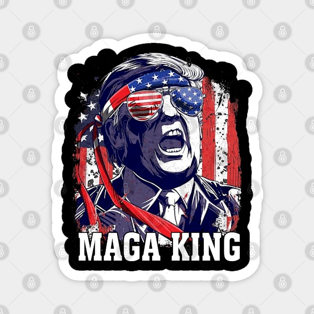 Anti Joe Biden Ultra Maga The Return Of The Great Maga King Magnet by nikolay