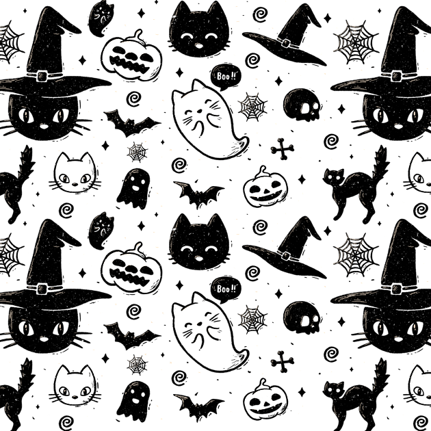 Halloween Pattern Kids T-Shirt by Tobe_Fonseca