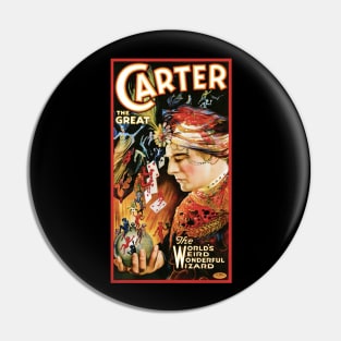 Vintage Magic Poster Art, Carter the Great Pin