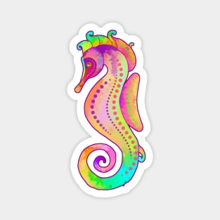 Colorful Seahorse Artwork Magnet