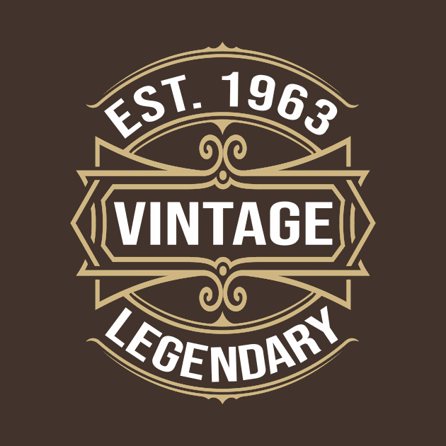 Est 1963 Vintage Legendary Birthday Gift by POS