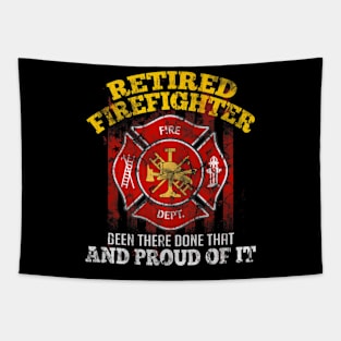 Proud Fireman Retirement Gift Retired Firefighter Premium Tapestry