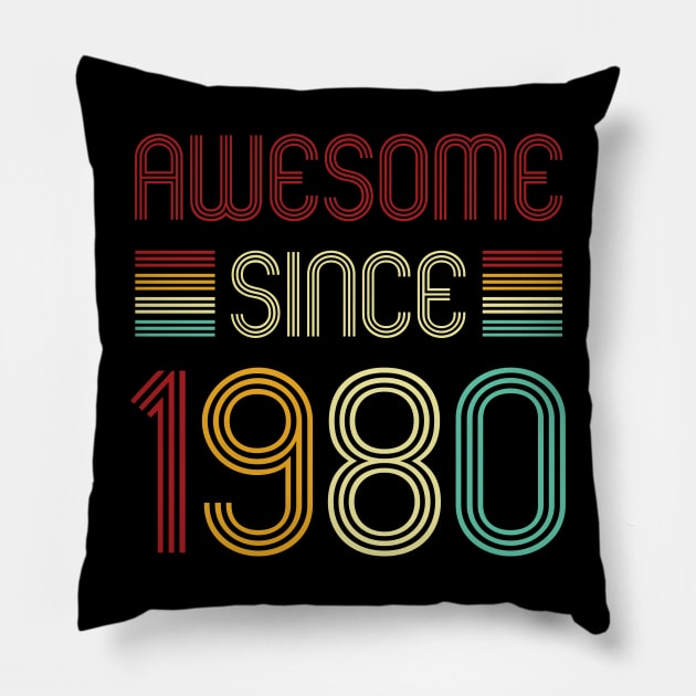 Vintage Awesome Since 1980 Pillow by Che Tam CHIPS