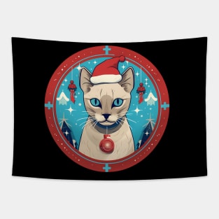 Tonkinese Cat Xmas, Love Cats Tapestry