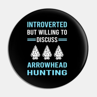 Introverted Arrowhead Hunter Hunting Arrowheads Pin