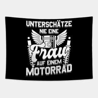 Motorbike Motorcycle Women Enduro Motocross Biker Tapestry