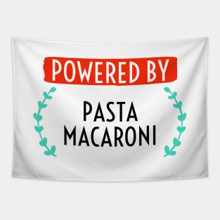 Powered by Pasta Macaroni Tapestry