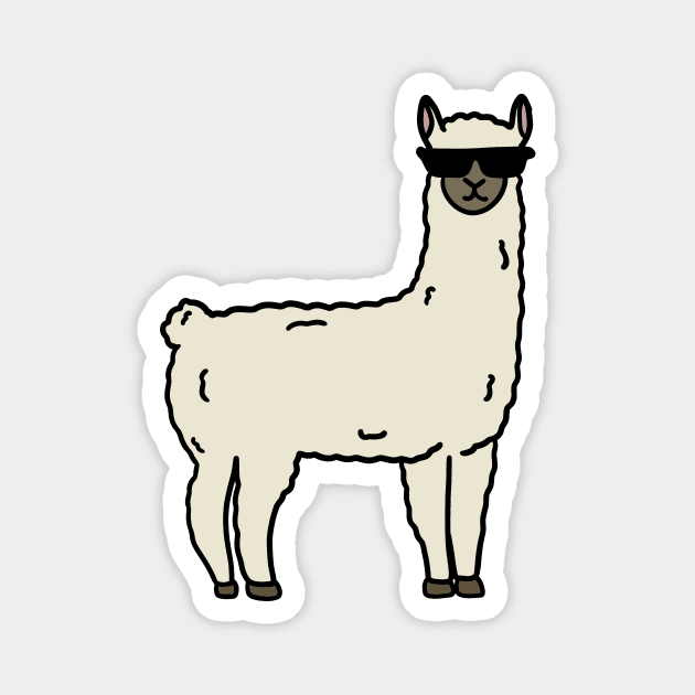 Funny Cool Llama Alpaca Animal Magnet by logiamerch