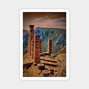 Greece. Delphi. The Ruins of Temple of Apollo. Magnet