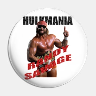 Randy Savage Hulk mania t shirt Pin