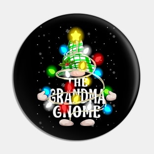 Grandma Gnome Christmas Matching Family Shirt Pin