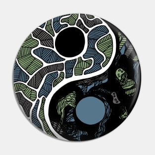 Mellow Cool Abstract Yin Yang Pin