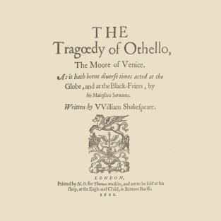 Shakespeare, Othello 1622 T-Shirt