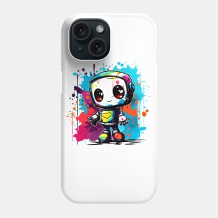 Cute cartoon Robot. Funny cyborg. Phone Case