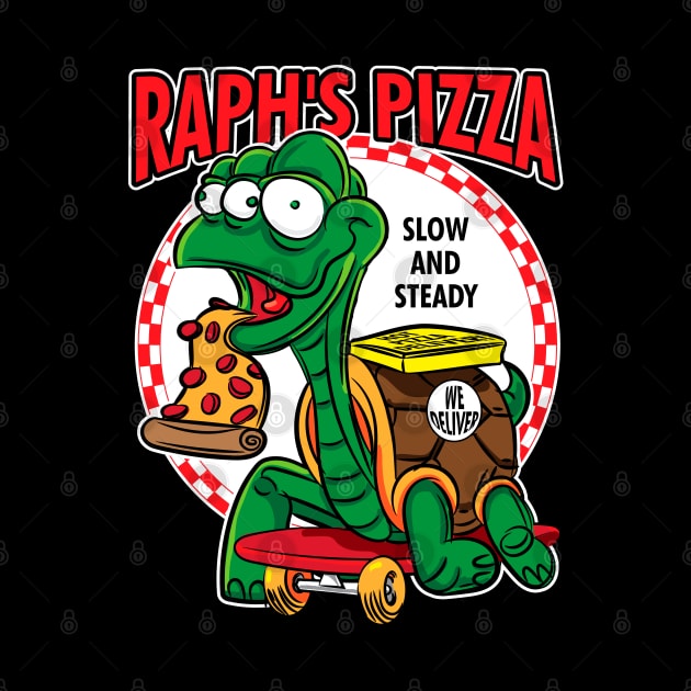 Raph'S Pizza - Mutant Turtle Skateboard Pizza Delivery by eShirtLabs