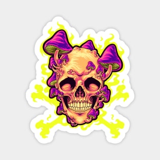 Smoking Skull Cool Magnet