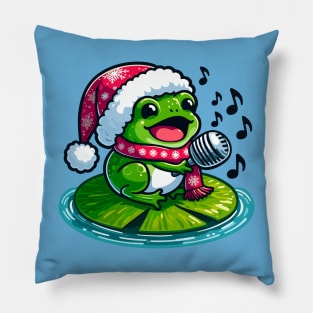 Christmas Carol Frog Pillow