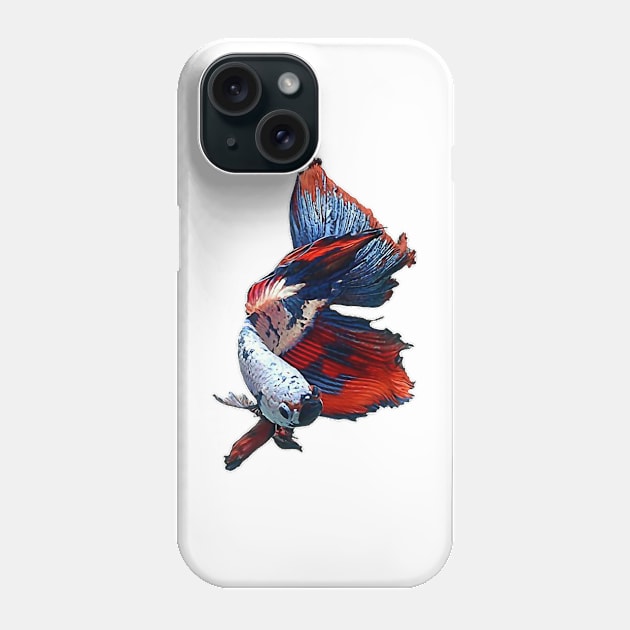 halfmoon betta fish Phone Case by MACIBETTA