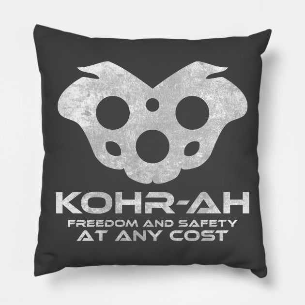 Korh-Ah White Pillow by talenlee