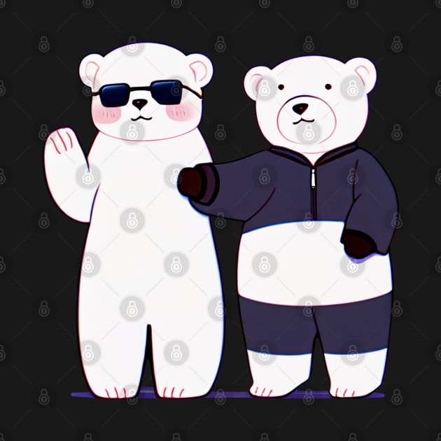 Sunglass Polar Bear with Buddy Bear by BAYFAIRE