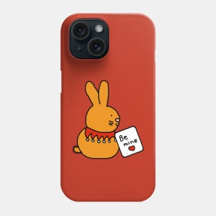 Cute Bunny Rabbit says Be Mine on Valentines Day Phone Case