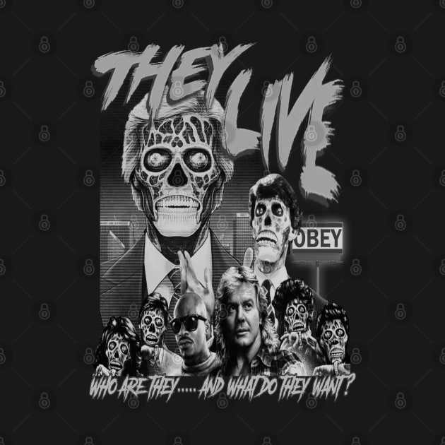 They Live, Classic Sci-Fi (Black & White) by The Dark Vestiary