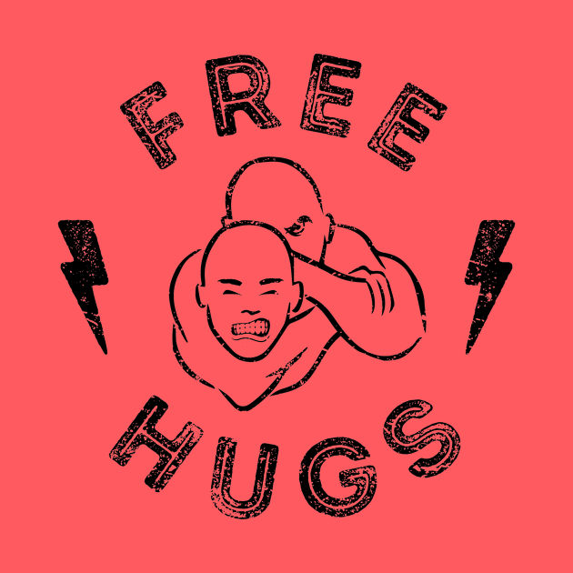 Free Hugs - BJJ fighter choke graphics by Panda Pope