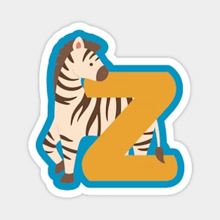 Animal alphabet Z Magnet