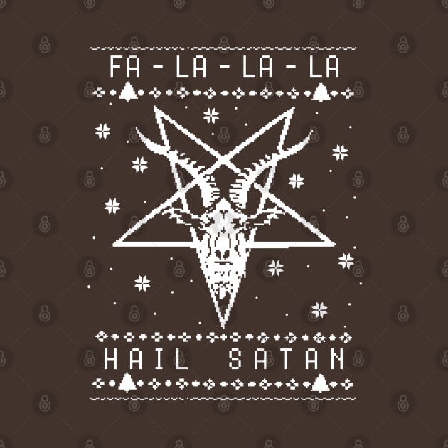 fa la la la HAIL SATAN - ugly christmas sweater by FandomizedRose