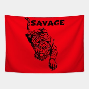 SAVAGE TIGER Tapestry