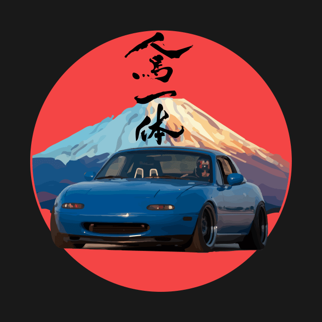 Blue Mazda Miata/MX-5 - Mount Fuji Jinba Ittai Roadster Life by mudfleap