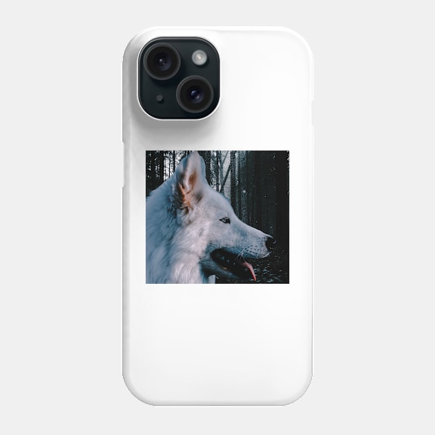 Wolf Resting in Forest Phone Case by Mihadom