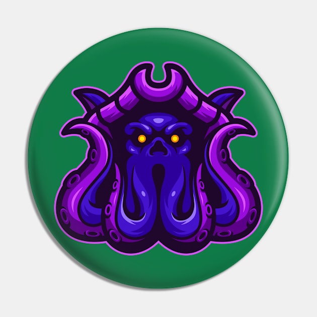 Octopus Pin by mightyfire